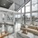 Spacious well lit lounge with large open area and ample seating