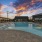 pool with reclining seats and modern stonework
